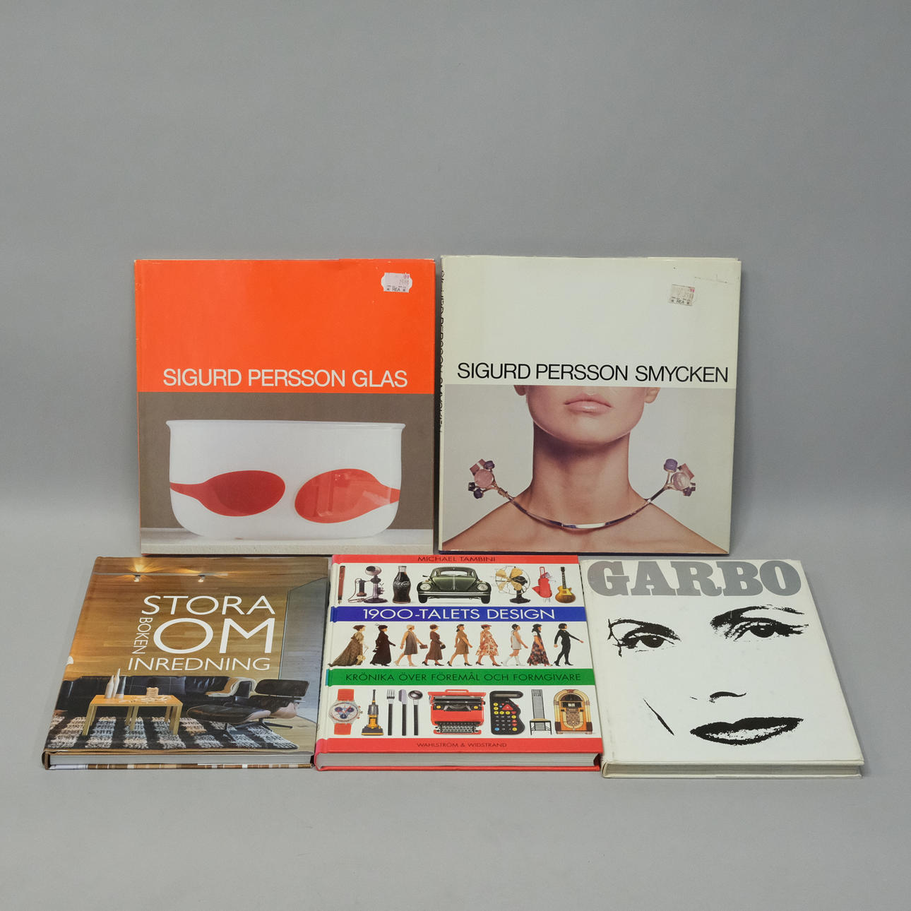 FIVE BOOKS, INCLUDING SIGURD PERSSON JEWELLERY.