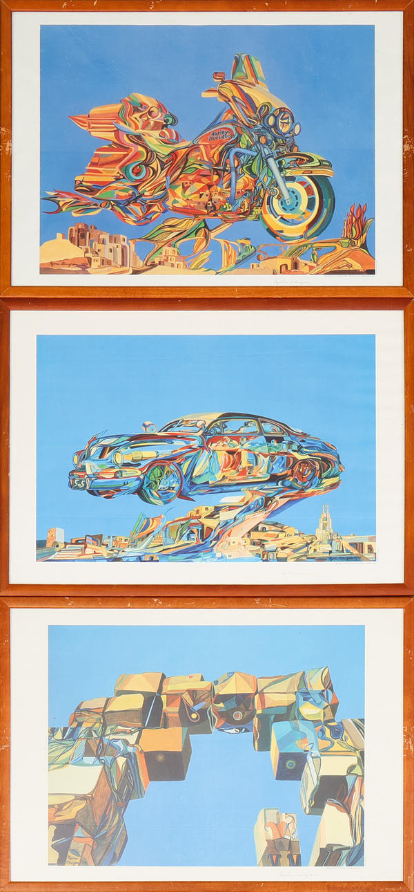 BJÖRN LÖWGREN. Prints, 3 pieces, signed.