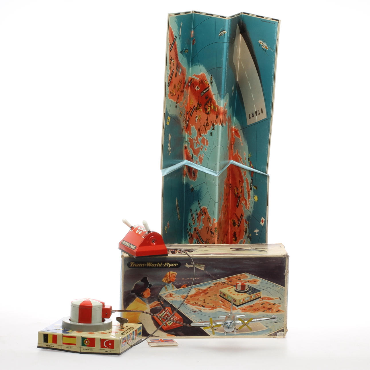 FLYGKARUSELL No 100 BILLER-BAHN Western Germany. Originalkartong.