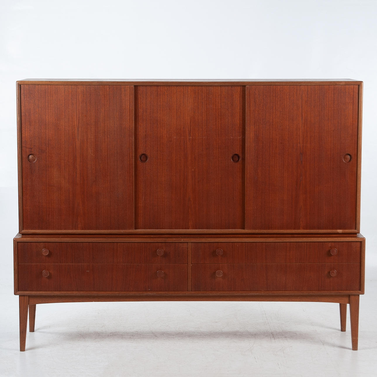 A teak cupboard, mid 20th century.