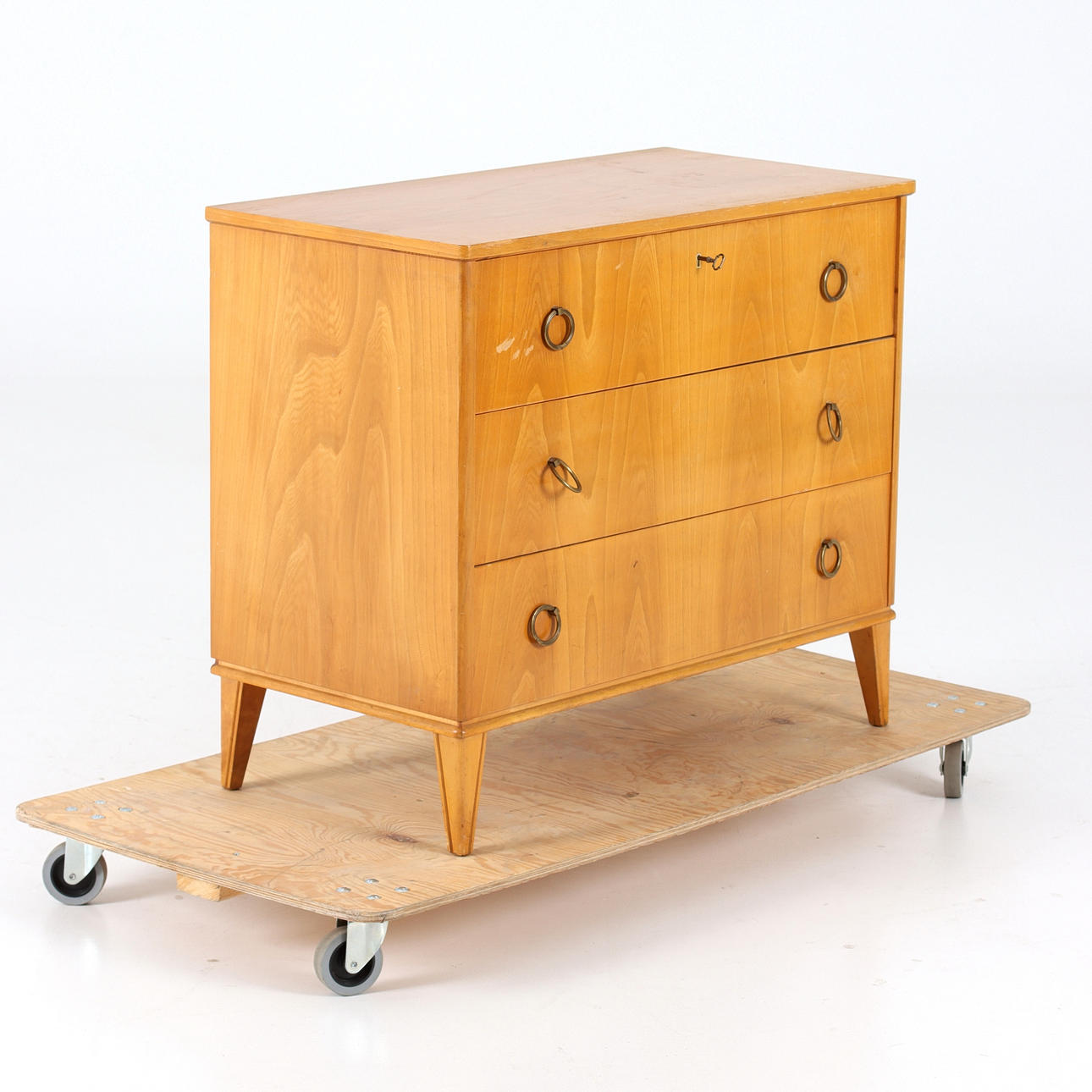 BYRÅ, björkfanér, 1950-tal.