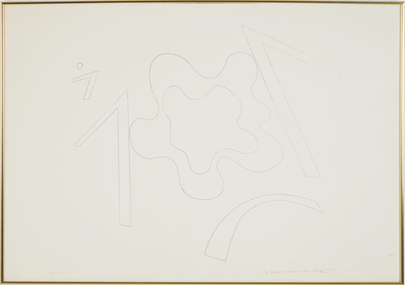 ARNE TENGBLAD (1927-2014). abstract figures, drawing, signed and dated 1971.