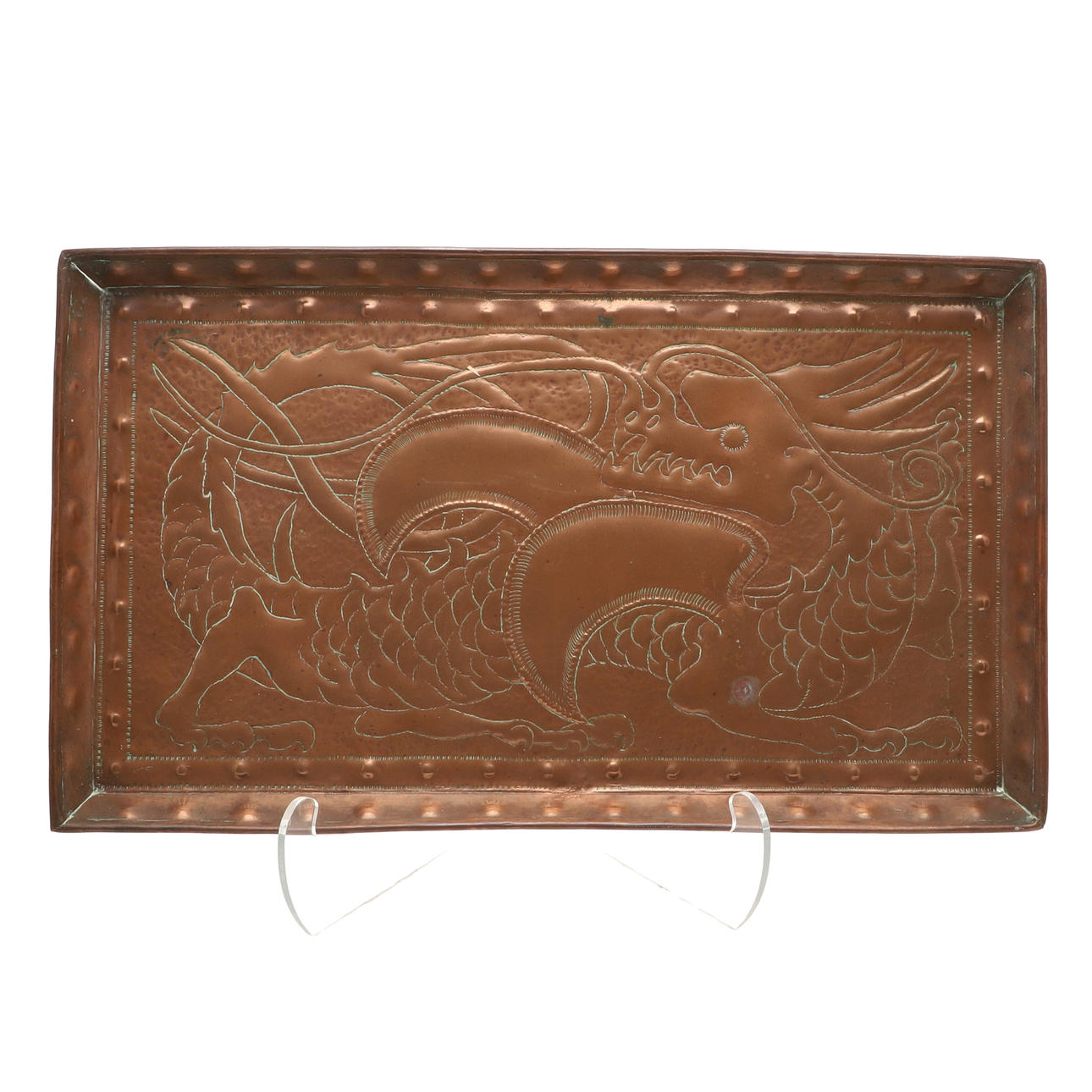 NEWLYN - ARTS & CRAFTS COPPER TRAY.