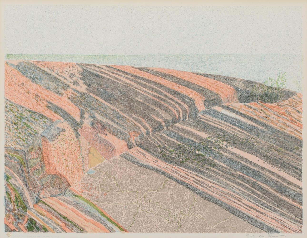 LARS HELLSTRÖM. Lithograph in colours, signed, numbered 13/20.
