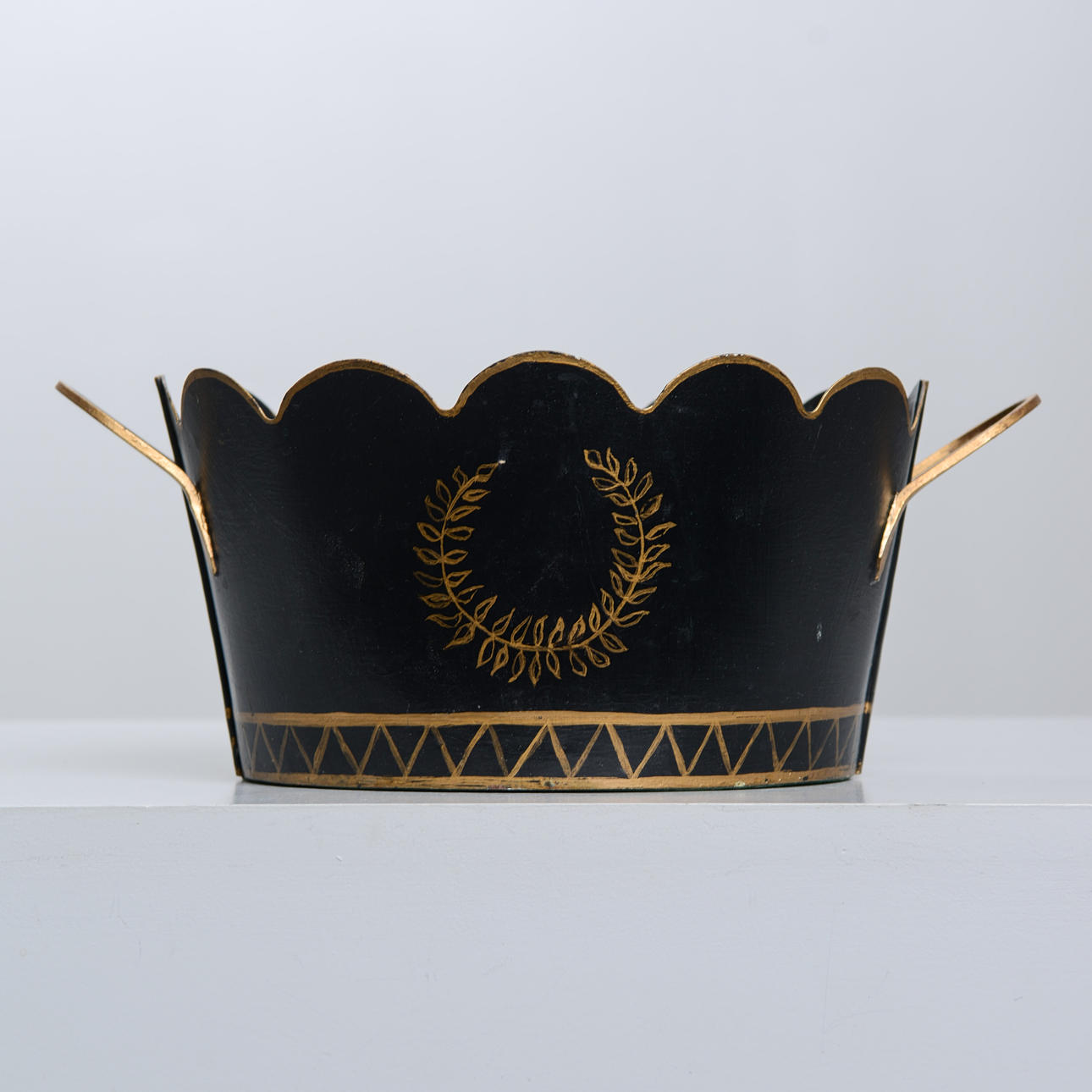 An outer lining, hand painted, 20th century.