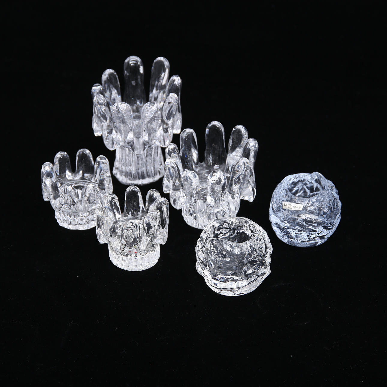 VALOLAMPUT, 6 kpl, Kosta Boda.