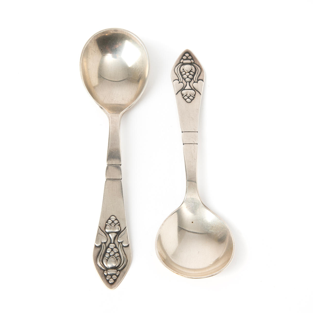 GEORG JENSEN. Spoons, a pair, silver.