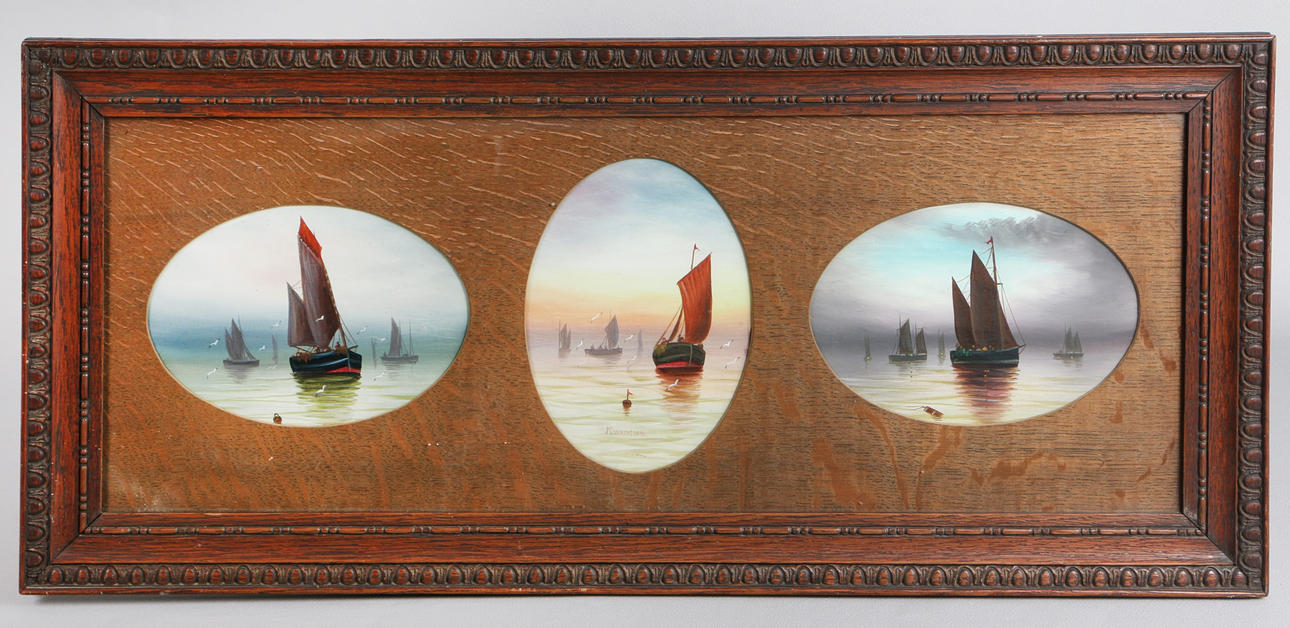 J CUNNINGHAM (EARLY 20TH CENTURY) SHIPPING SCENES.