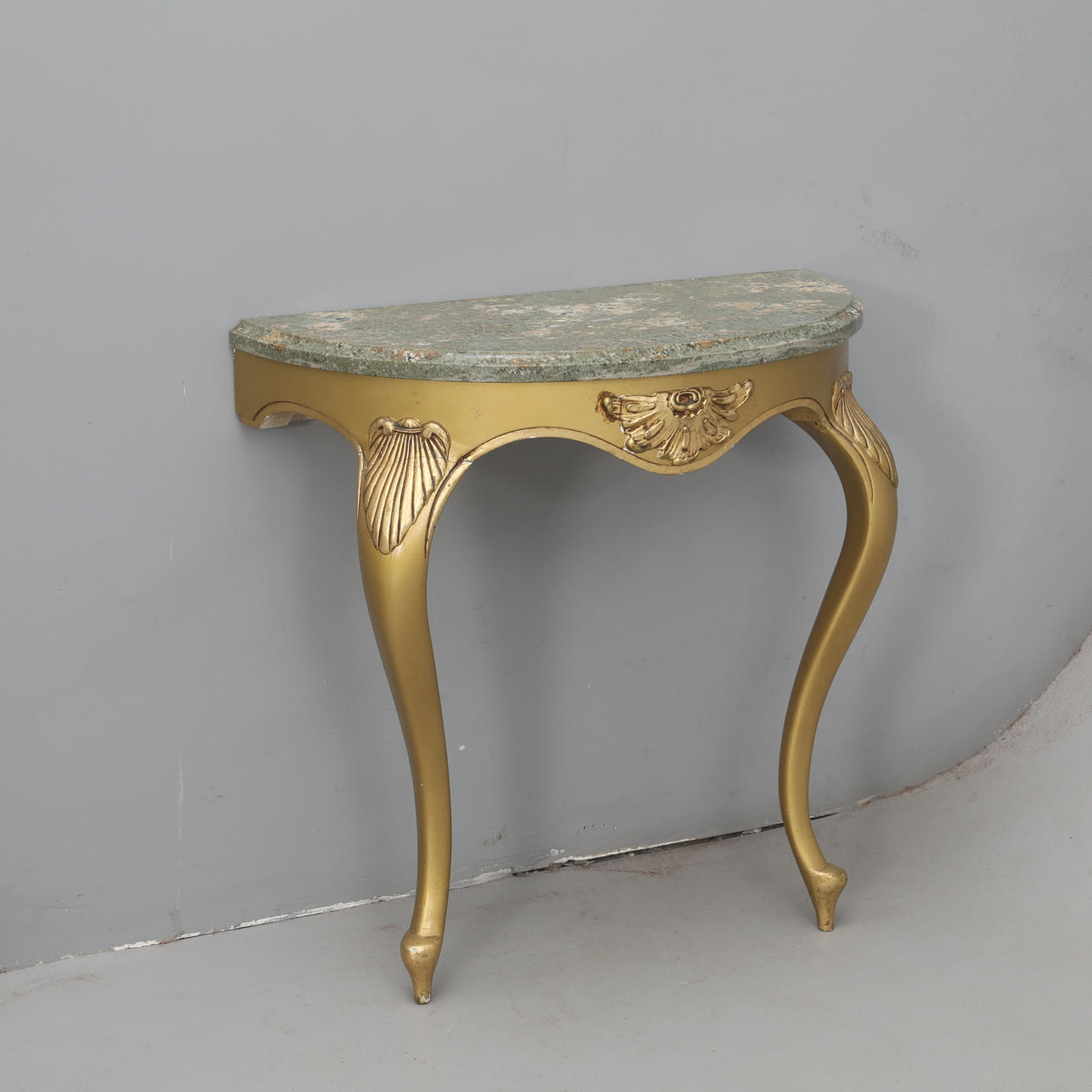 CONSOLE TABLE, with marble top.