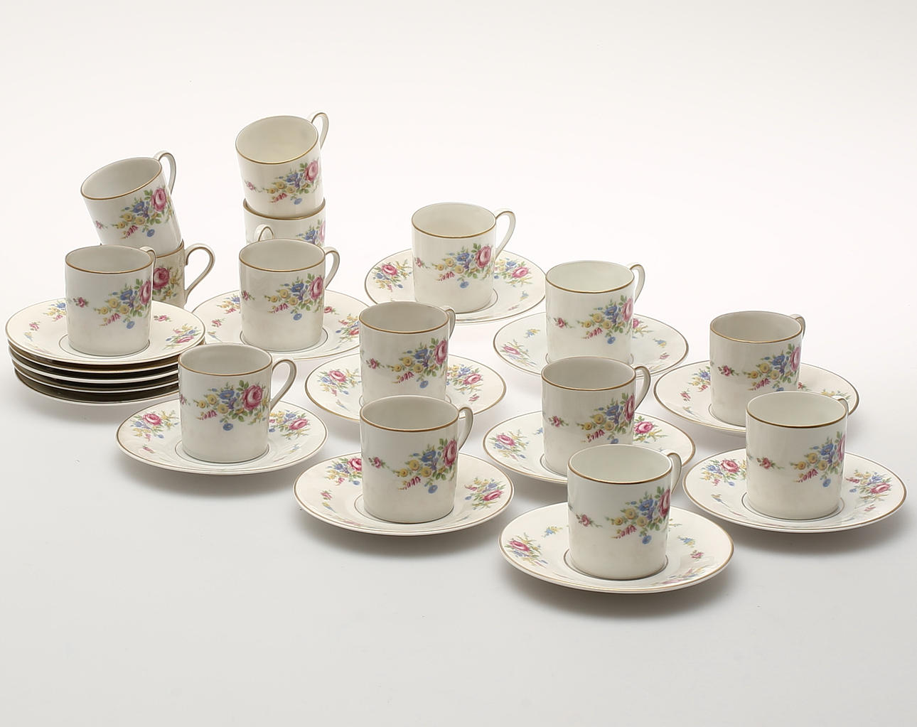 MOCCAKOPPAR med fat, 15 st, Rosenthal.