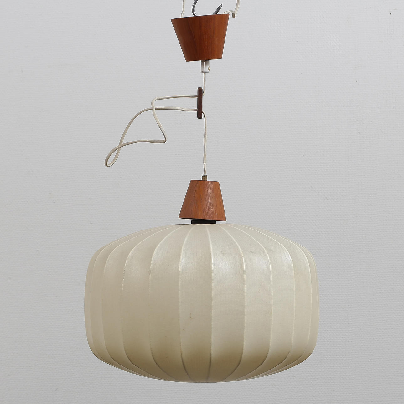 A TEAK CEILING LAMP, 1950s/1960s.