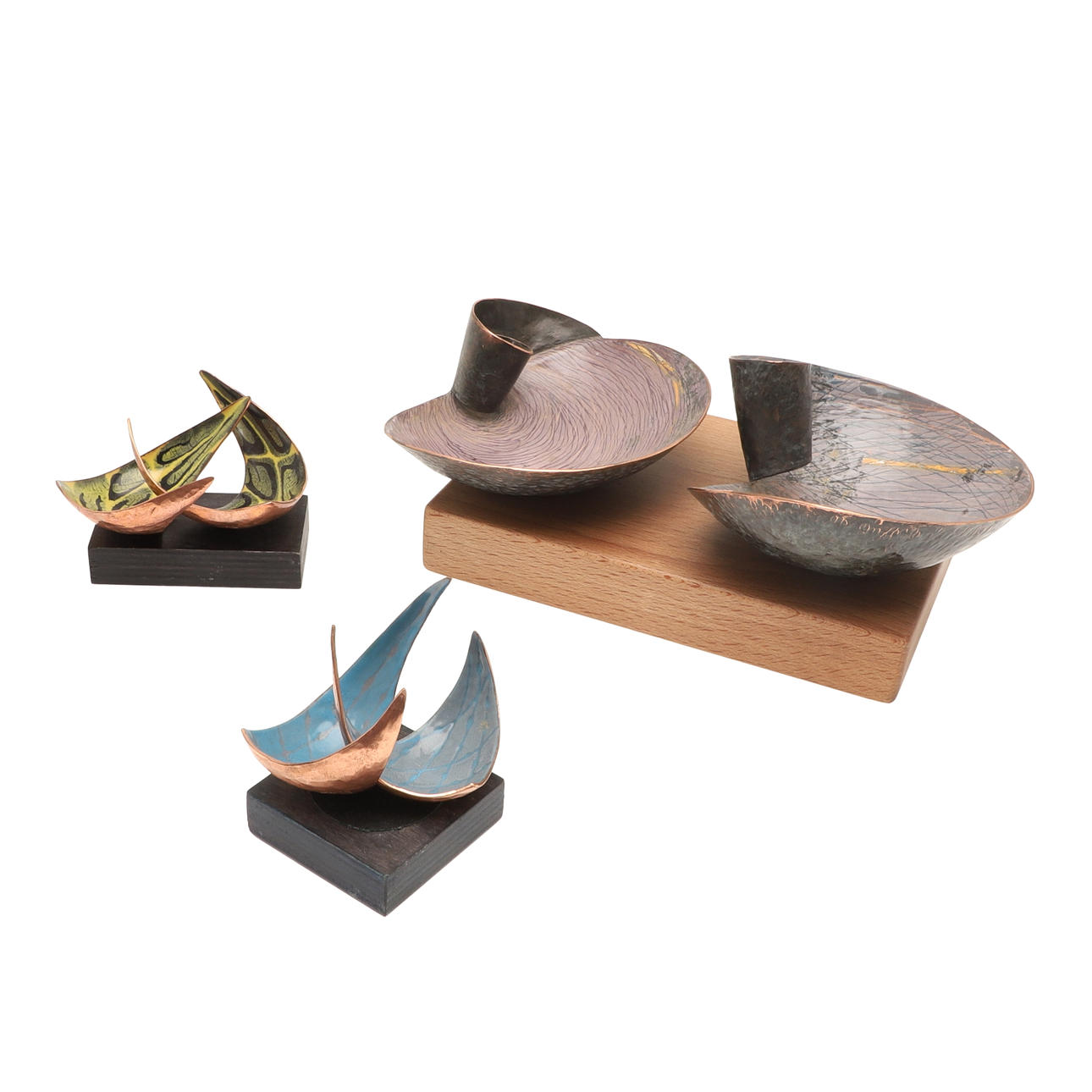 JOANNE HORROBIN - COPPER & ENAMEL ITEMS.