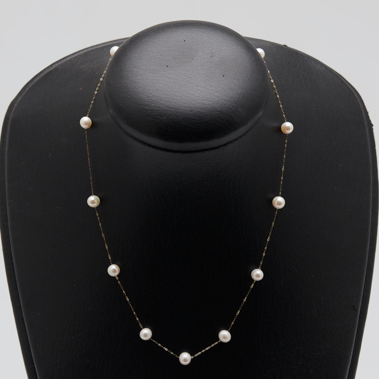 Perlenkette, 750er Gold, Akoya Perlen.