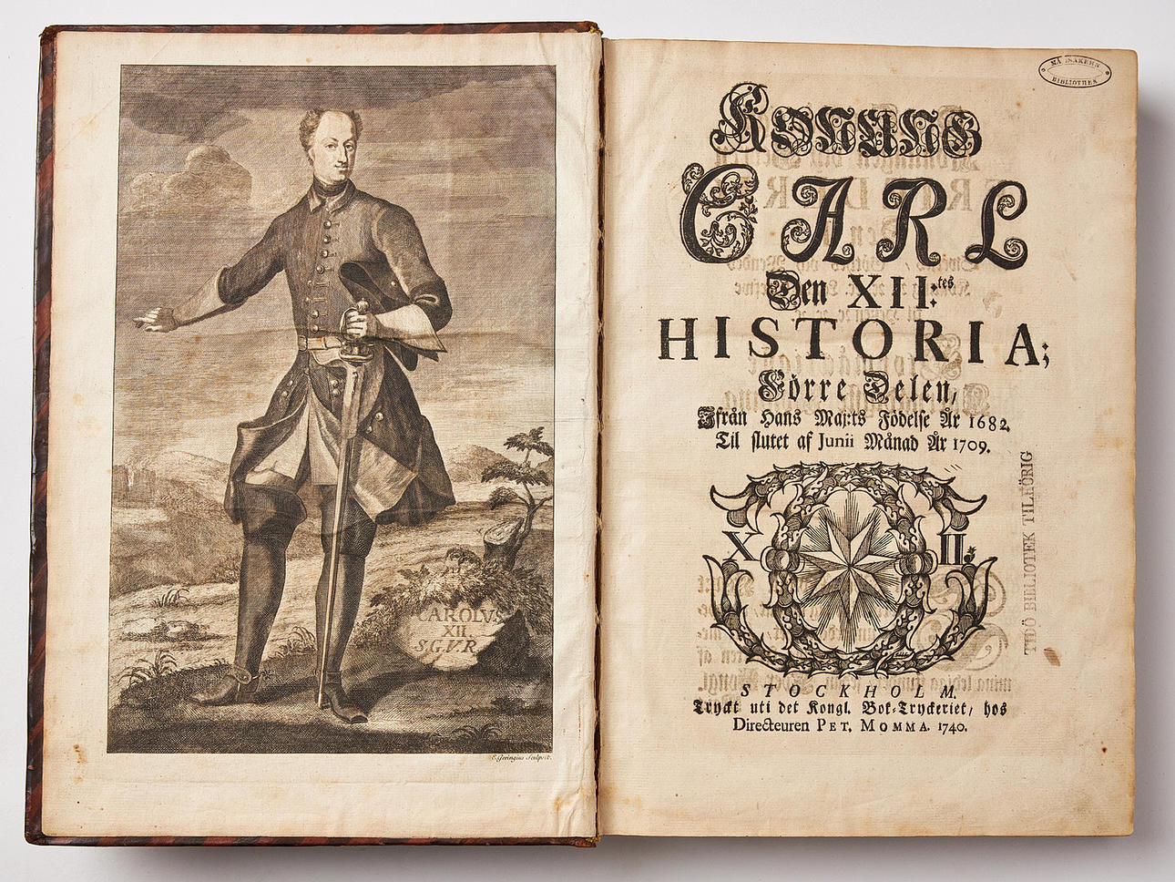 NORDBERG, KARL XII'S HISTORIE, 1740, 2 bind.