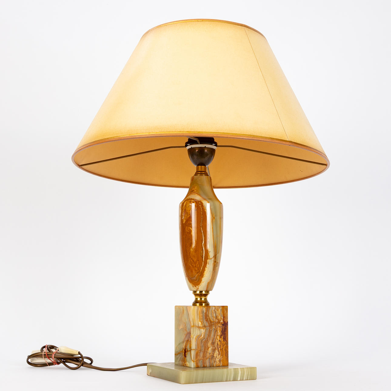 Table lamp, onyx, 1970s.