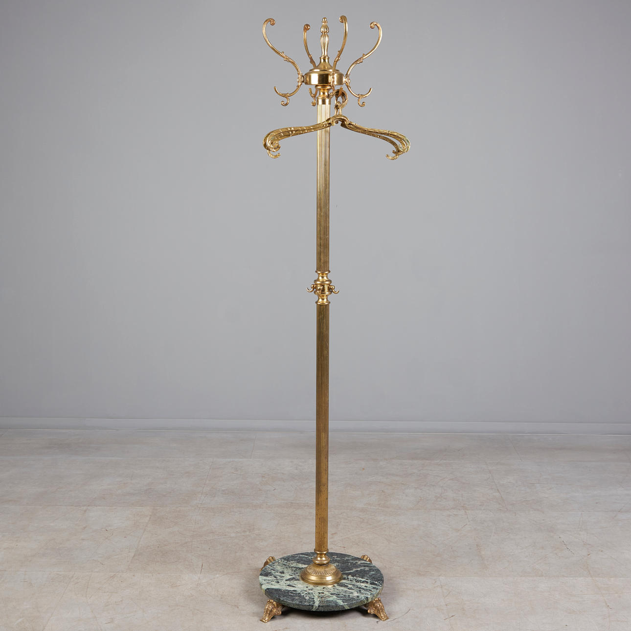Wardrobe/Baroque style clothes rack, marble, brass.