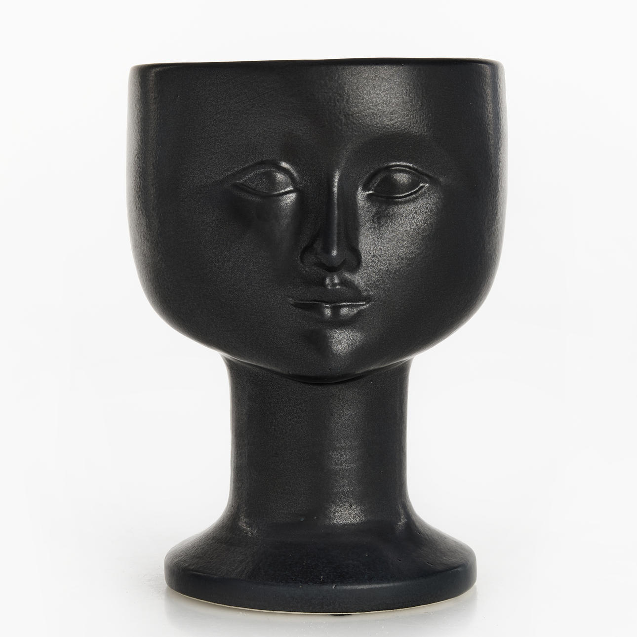 LISA LARSON. Face vase/outer lining, marked LISA L., SWEDEN, glazed stoneware.