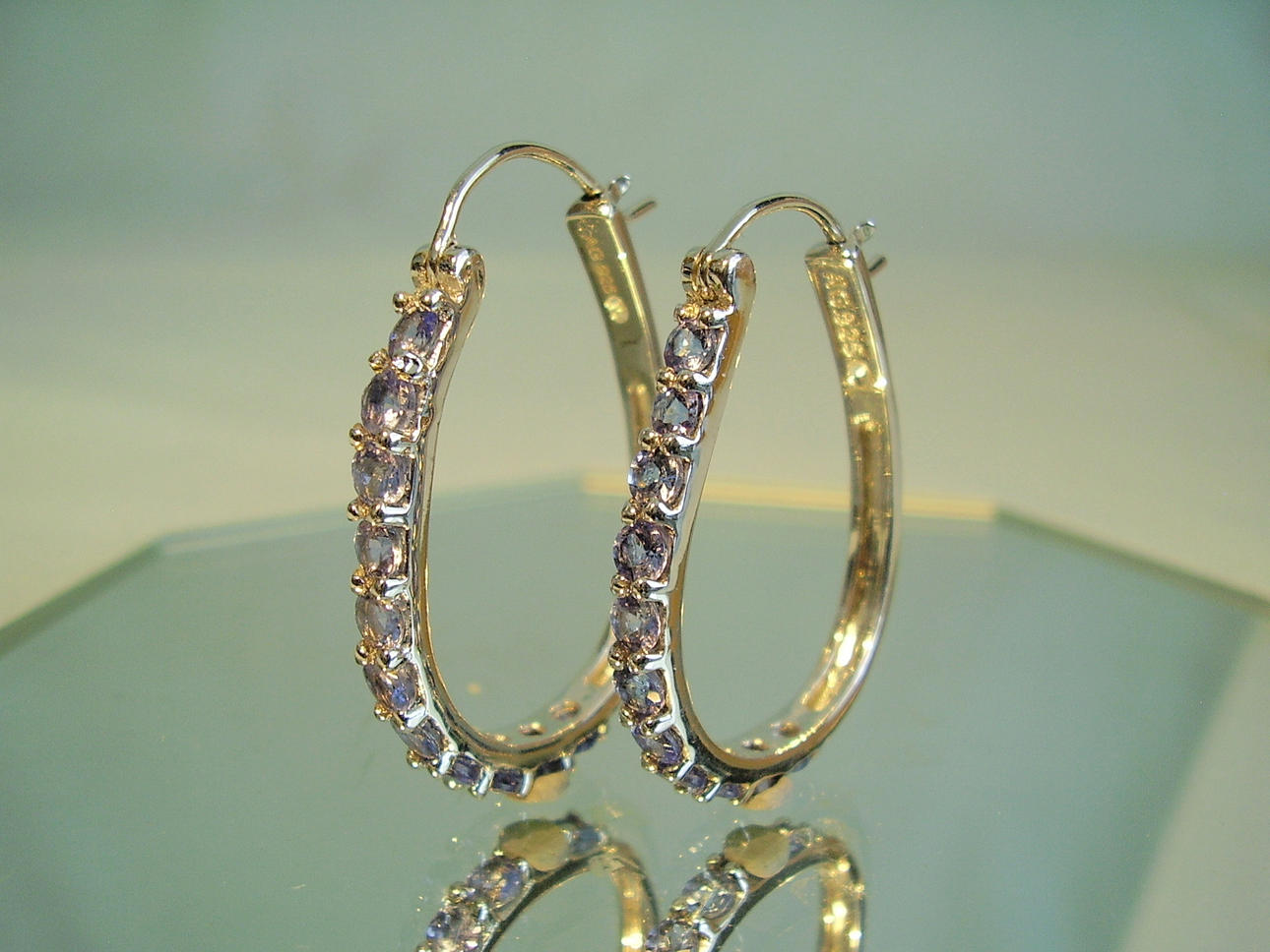 TANSANIT-ÖRHÄNGEN(2,05 ct.) silver 925.