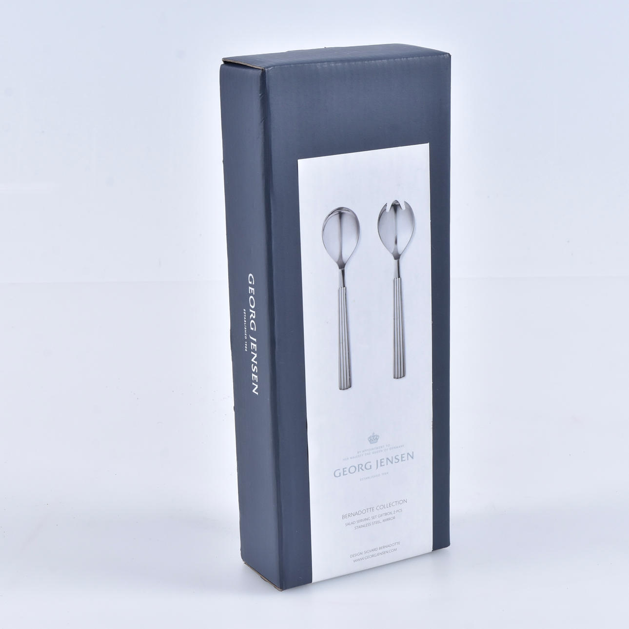 GEORG JENSEN. Salatbestik, 2 stk, rustfrit stål, Bernadotte Collection.