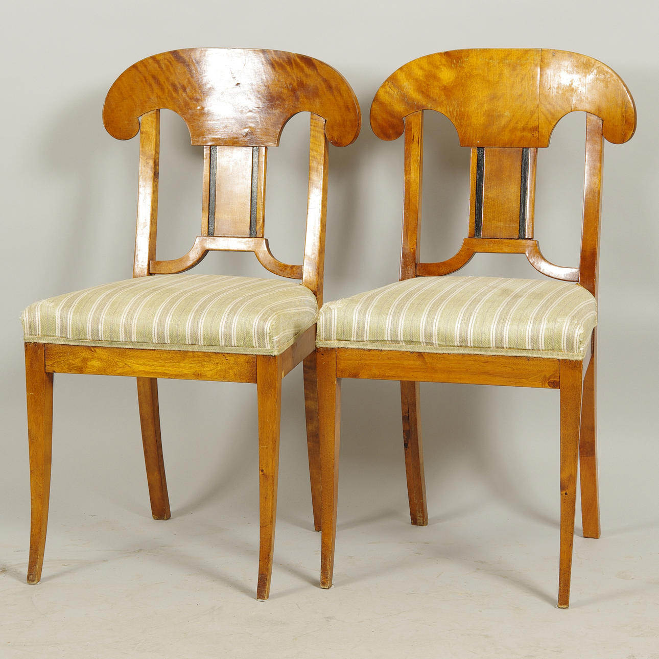 STOLAR, 1 par, björk, empirestil.