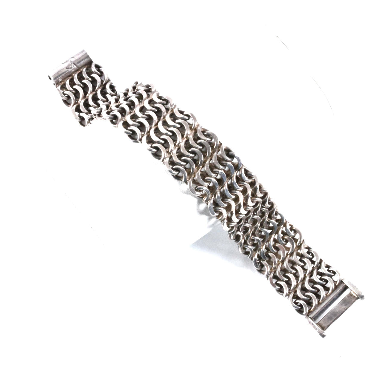 BRACELET, fantasy model, silver, S G Hellström Gnesta 1966.