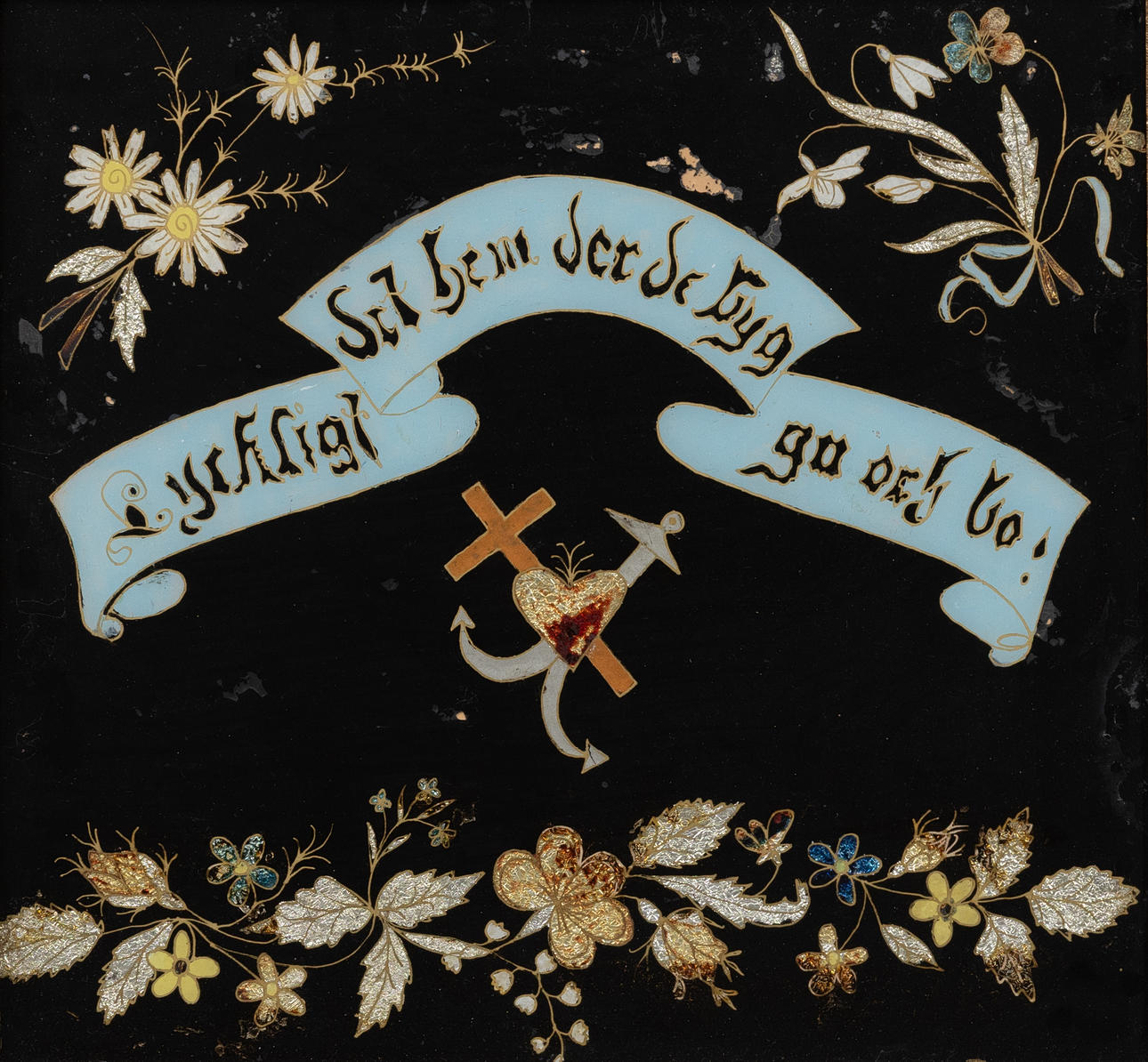 A stained glass window, ca. 1900.