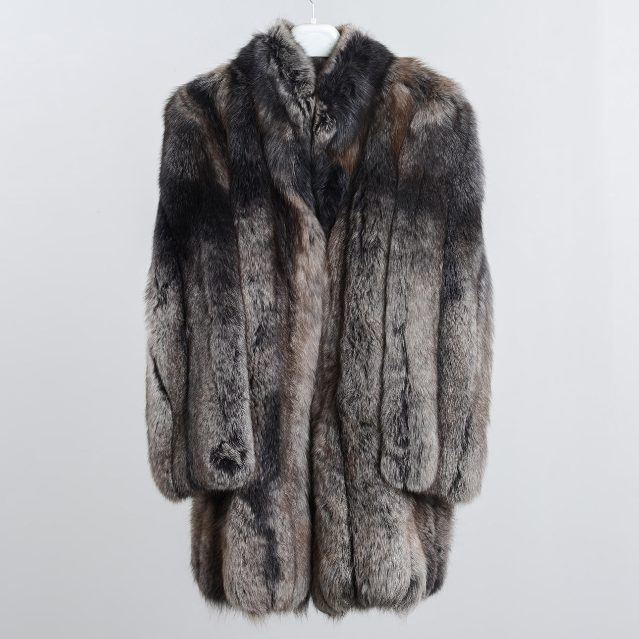 FUR COAT, fox, size approx 38/40.