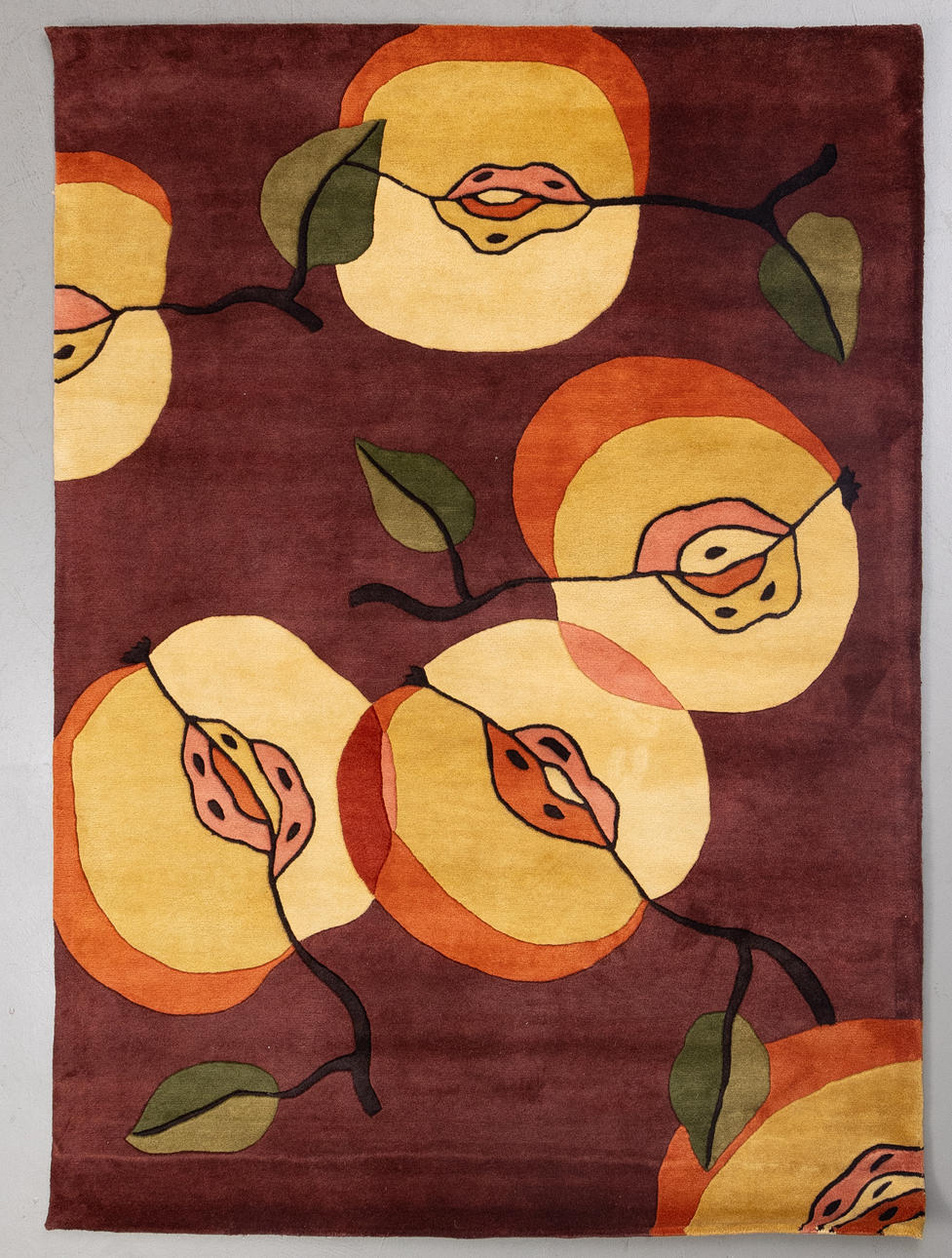 CARPET, Tufted, fruit halves.