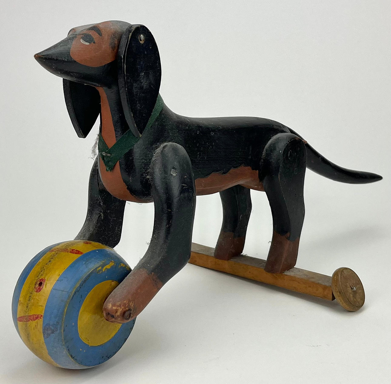 SPIELZEUGHUND, Holz, Dackel, möglicherweise BRIO.