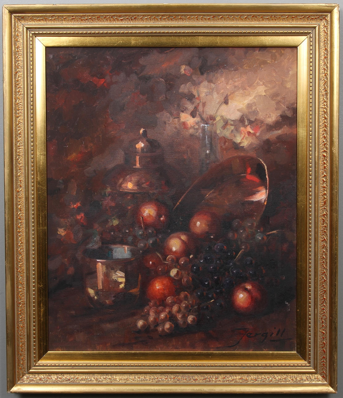 TORALF JERGILL. Stilleben, olja på duk, signerad Jergill.
