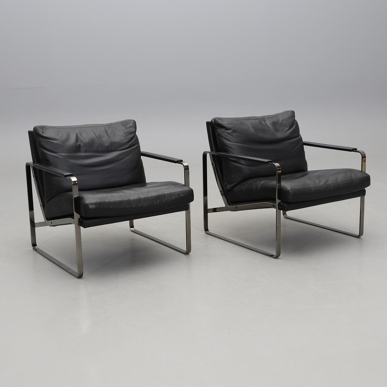 PREBEN FABRICIUS. A pair of “Model 710" armchairs, Walter Knoll, Germany, with label.