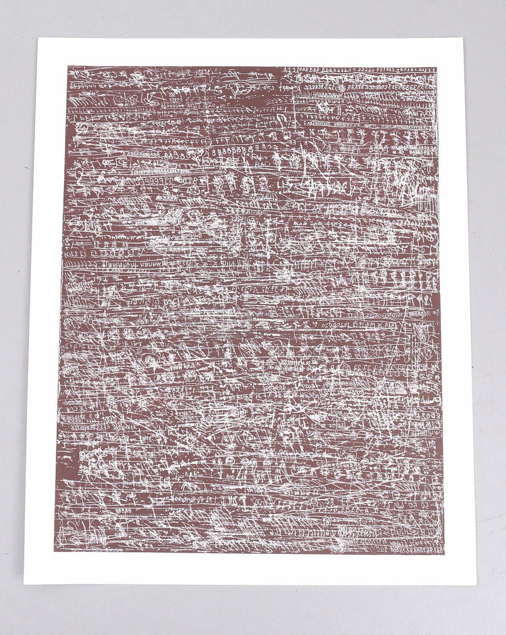 CHRISTER JANSSON. “Sandwriting”. Liograph in colour, signed and numbered 9/50, dated 85.