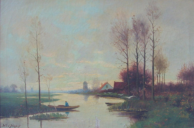 J.J.VAN DER STAP 1874 - 1940. olja på duk.