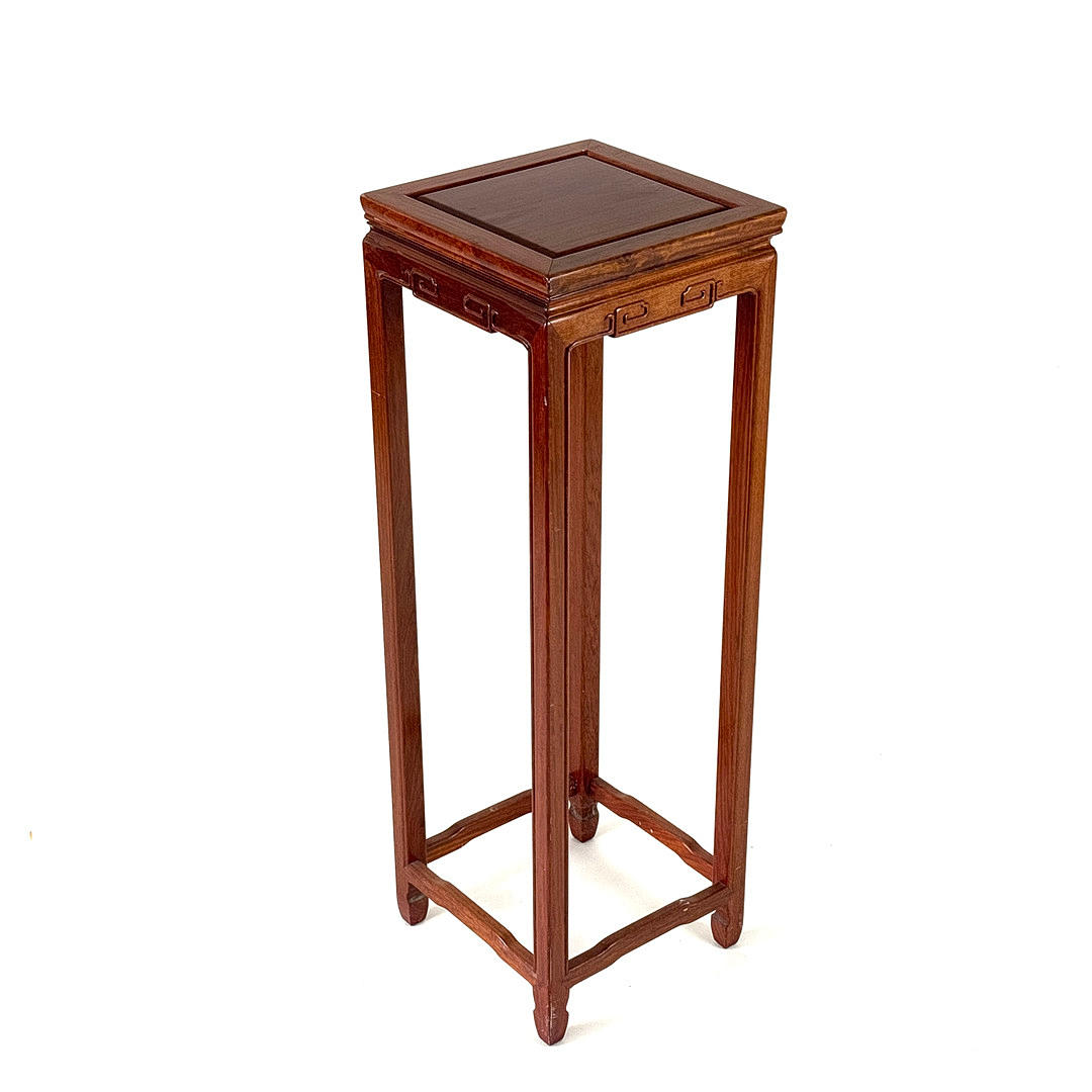 CHINESE RED HARDWOOD PLANT STAND.