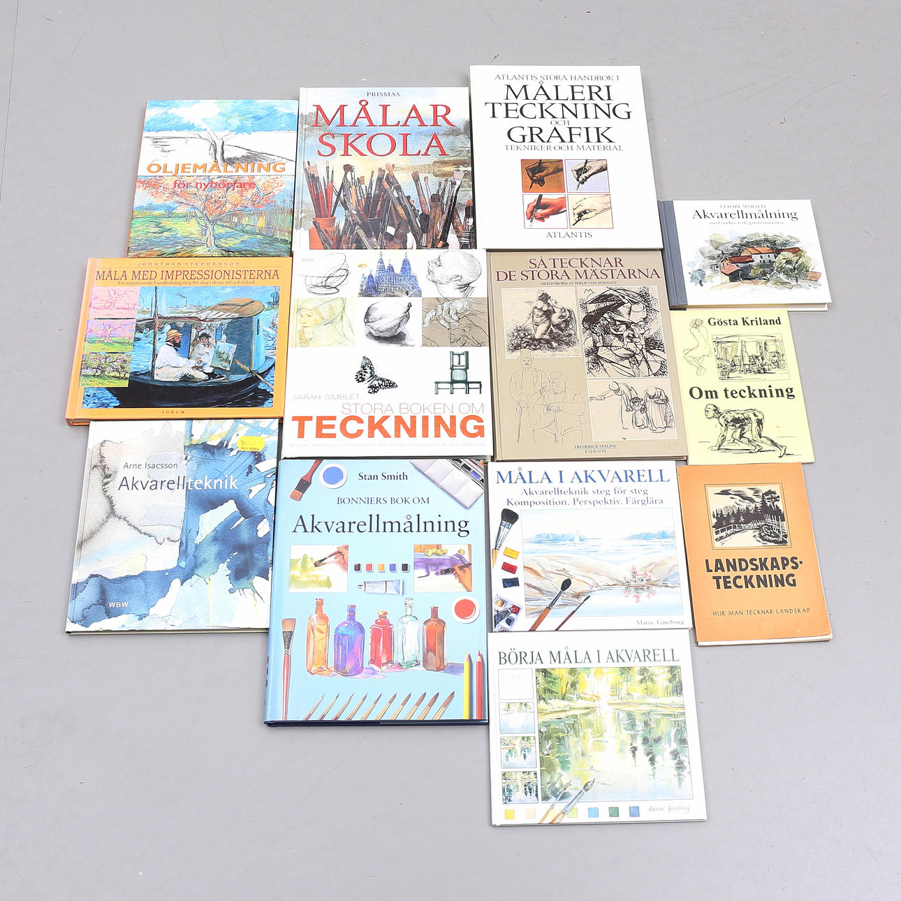 KUNSTMANUALER, 13, til maleri og tegning, 1900/2000.