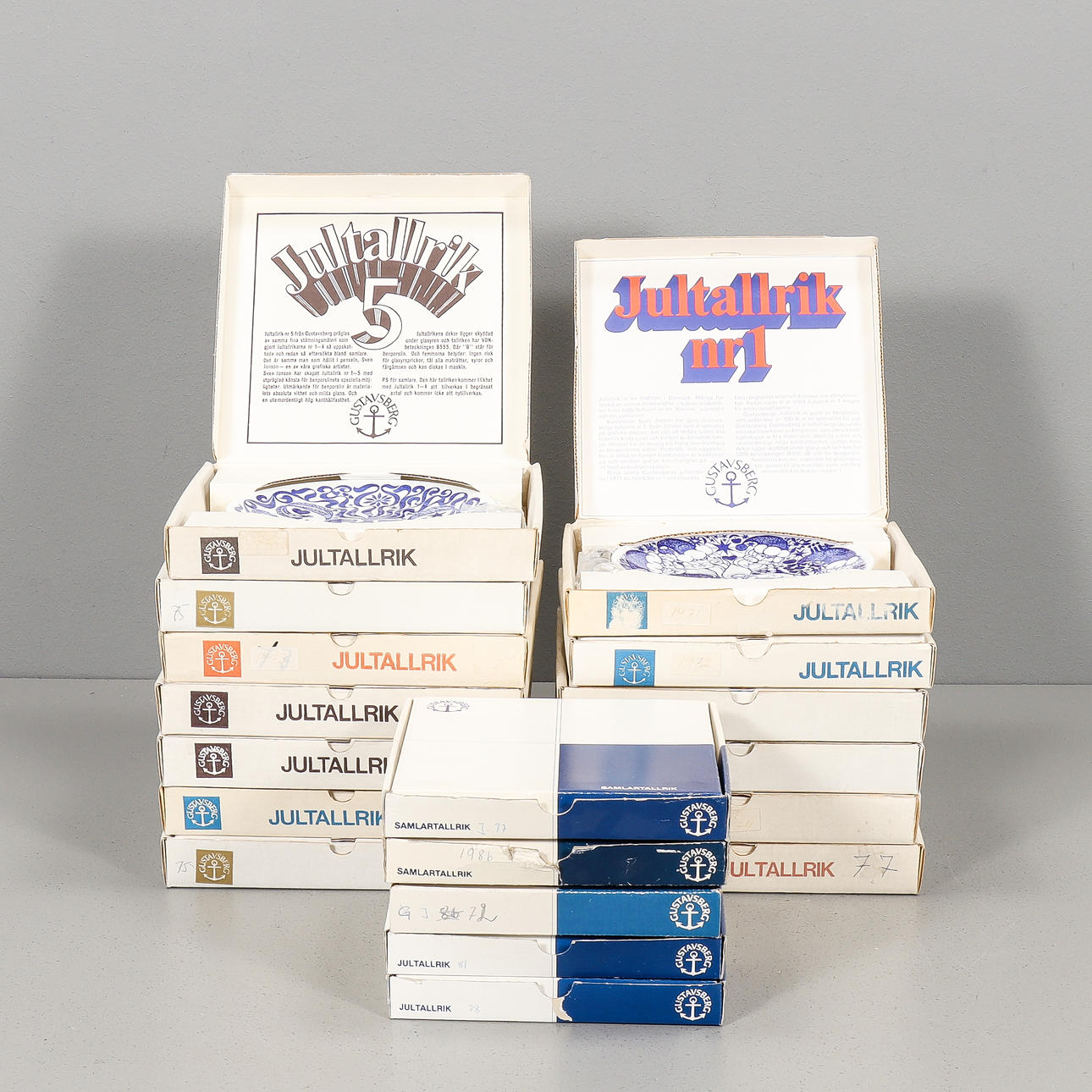 JULETALLERKENER 18 stk., Gustavsberg.