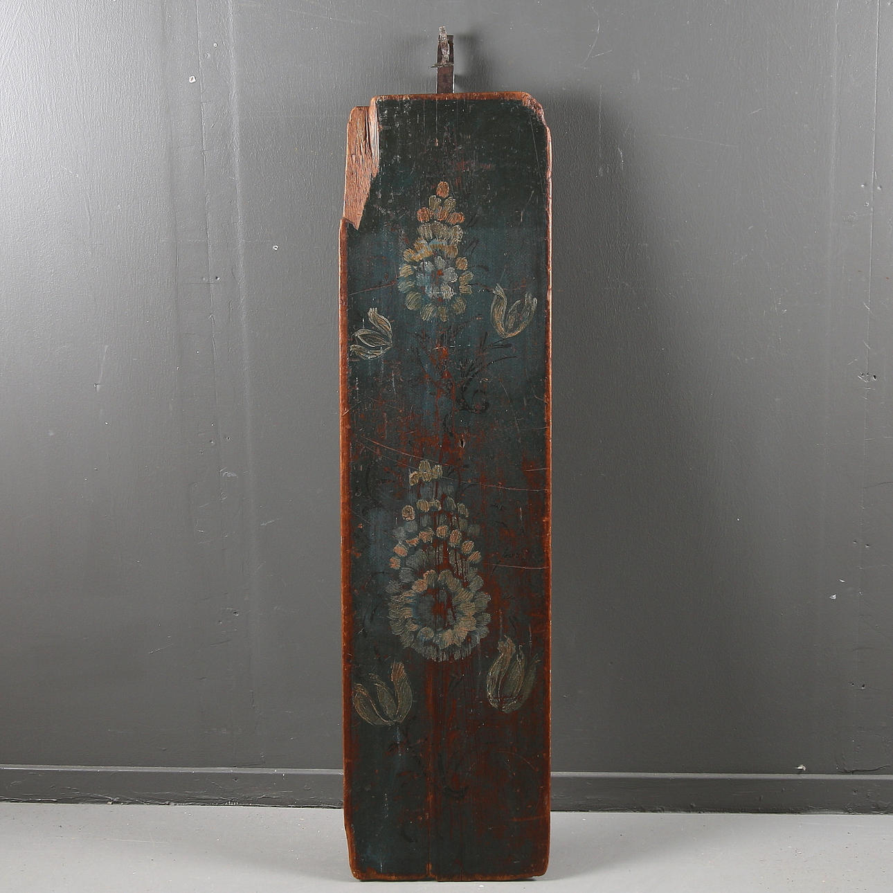 PANEL, bemålat barrträ, allmoge, 1700-tal.