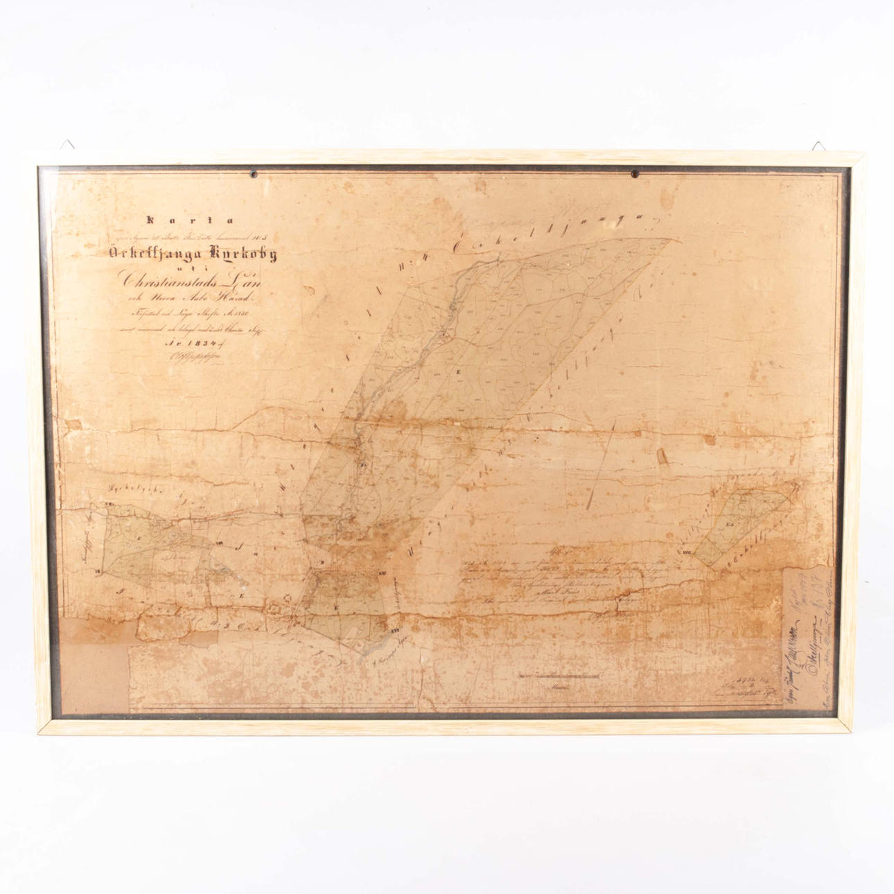 MAP, Christianstad County, dated 1834.