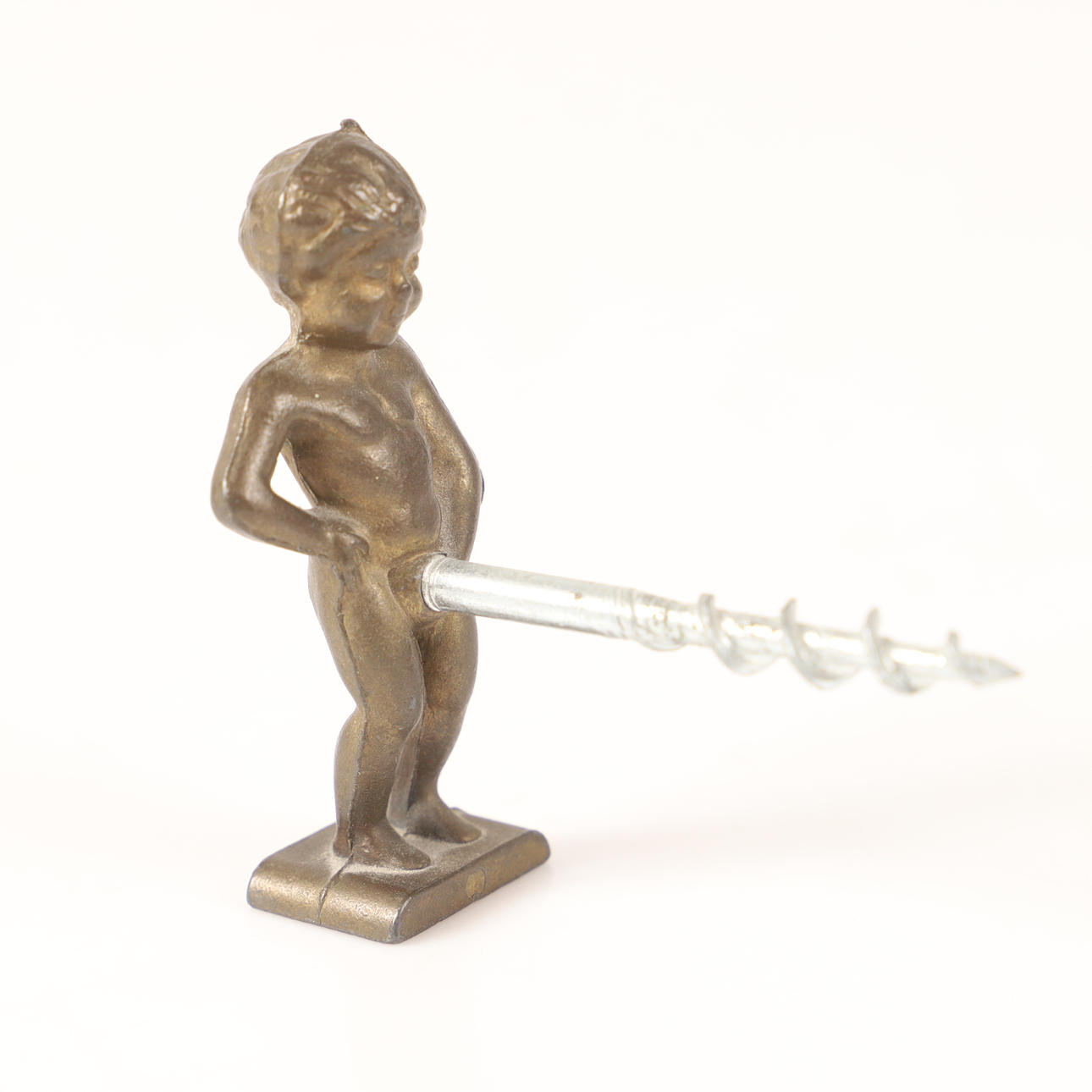 KORKSKRUV, Manneken Pis, mässing, 1900-tal.