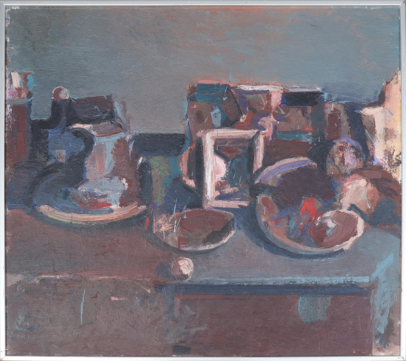 KNUT H LARSEN. Oil on canvas, signed and dated 1988.