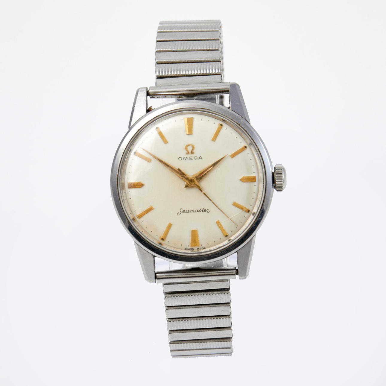 OMEGA, Seamaster, manuel bevægelse, stål, ca 1950s/1960'erne.
