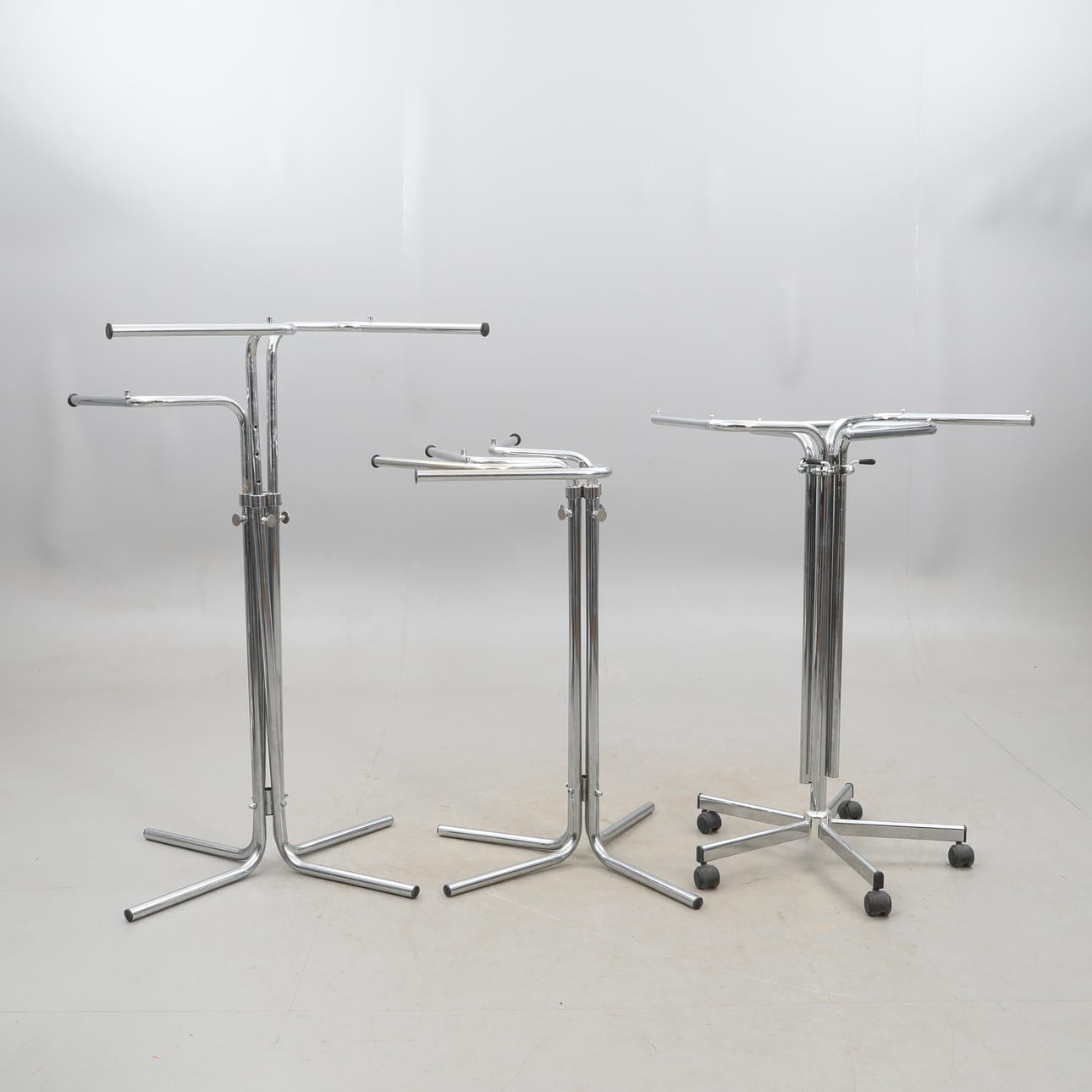 TØJSTATIV, krom, 3 stk, Shop + Display.