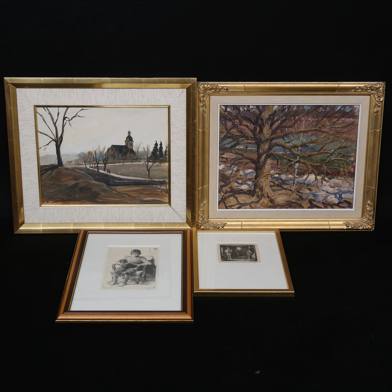 TAULUSSARJA, 4 kpl, b.la. Folke Gullby.