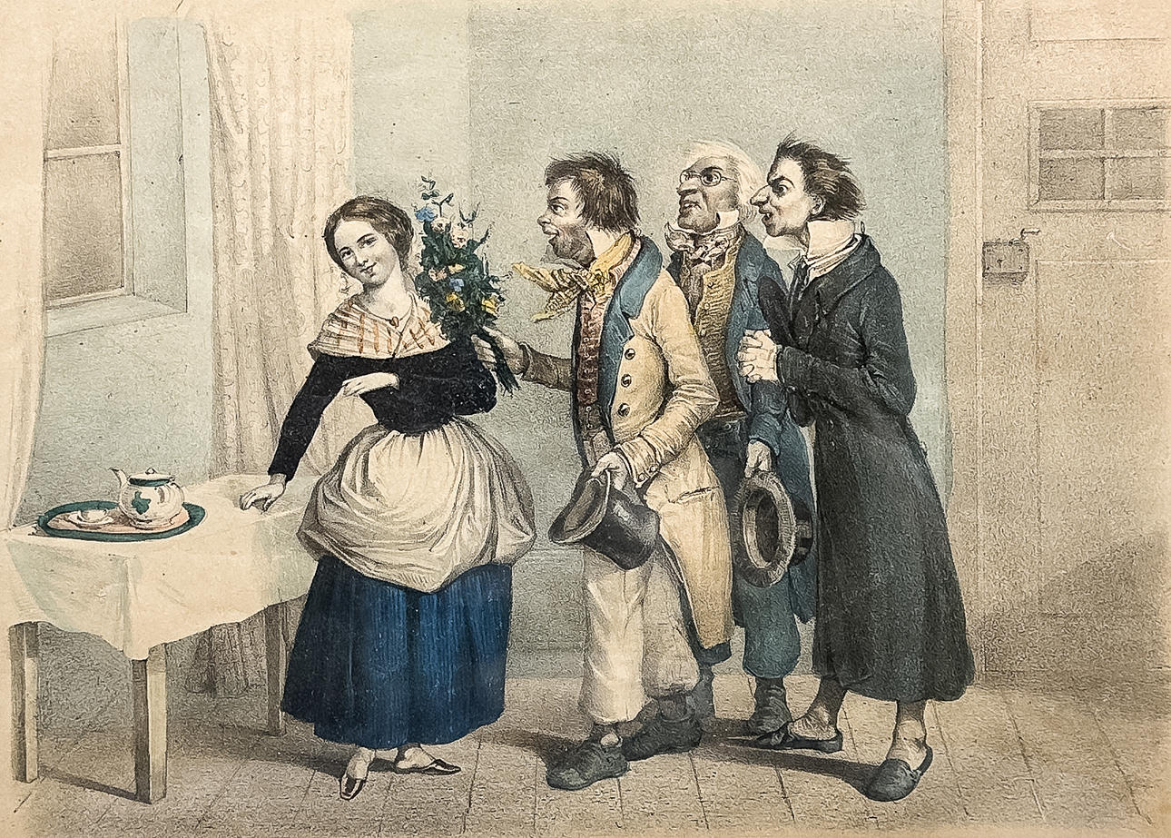 Unknown artist, Hand coloured lithograph, 19th century.