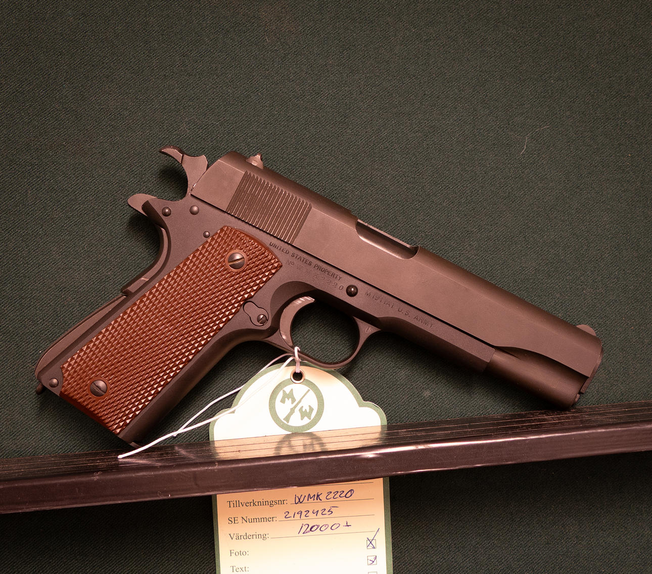 Colt 1911 A1 cal. 45 #WMK2220 SE2192425.