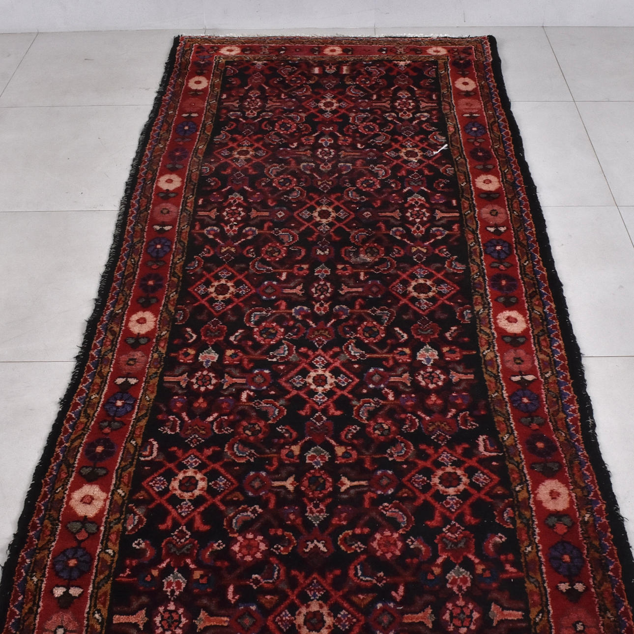 TEPPICH, handgeknüpft, 309x108 cm.