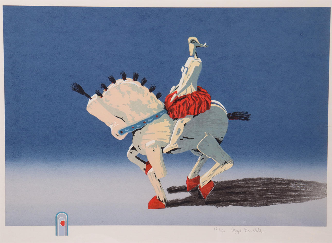 YNGVE LUNDELL, colour silkscreen, rider.