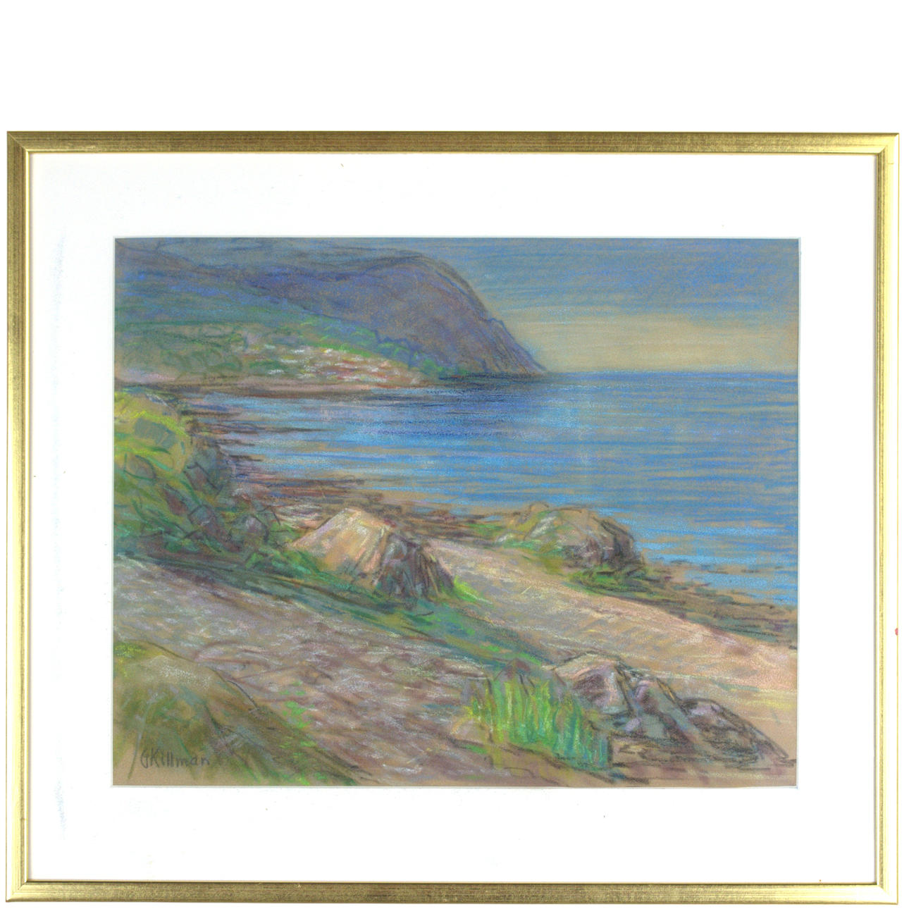 GERD KILLMAN. Pastel, “View to Nabben”, signed.
