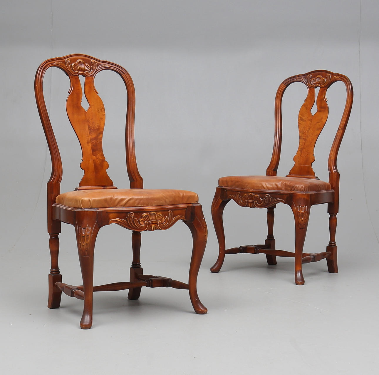 STOLAR, 1 par, rokokostil, 1900-talets andra hälft.