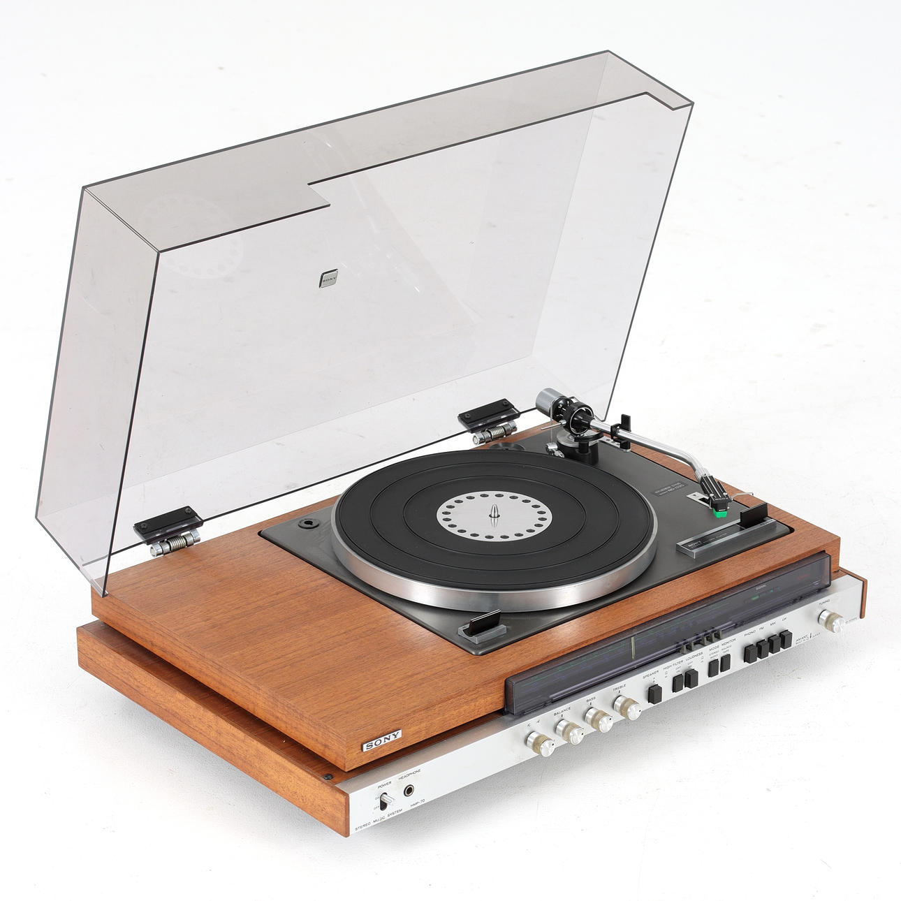 TURNTABLE with RECEIVER, Sony, HMP-70. 1970s.
